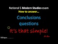 National Five Modern Studies Exam: Conclusions Questions