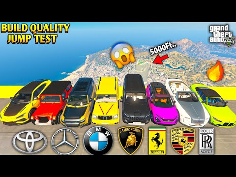 INDIAN CARS VS SUPER CARS BUILD QUALITY CHALLENGE 🔥 5000 FEET RAMP | GTA 5 MODS !