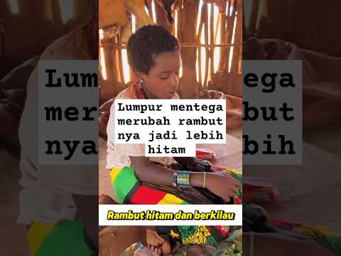Lumpur mentega merubah rambutnya jadi lebih hitam #reactionvideos #shorts #afrika #adventures