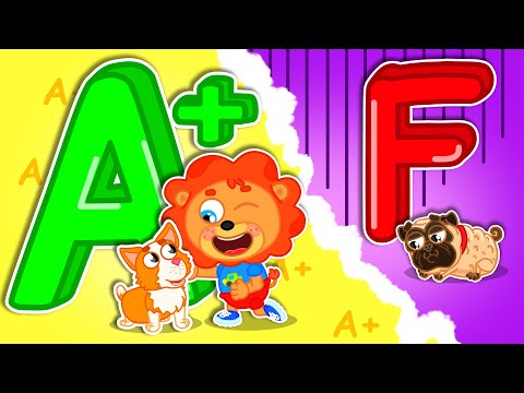 LeonCito | Los cachorros obtienen calificaciones | Dibujos animados | Video Para Niños
