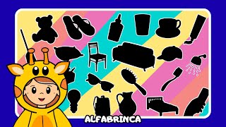 Adivinhe o objeto - Jogo das sombras - Objetos do dia a dia - Brincadeira para crianças