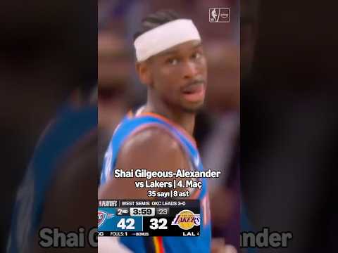 Shai Gilgeous-Alexander vs. Lakers | 4. Maç | NBA Playoffs | Bireysel Performans Özeti 🏀 #NBA