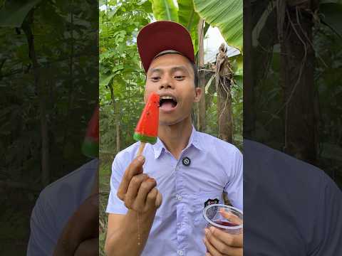 Air putih jadi es krim semangka 🍉