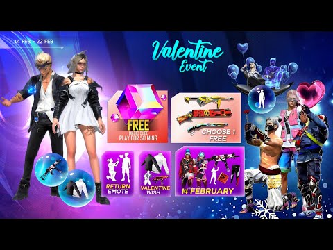 Valentine Event Rewards 2025, RoseEmote Return | Free Fire New Event | Ff New Event | New Event ff