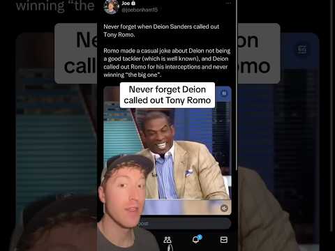 Deion CALLS OUT ROMO 😂😭 #nfl #deionsanders #tonyromo #dallascowboys #xyzbca #funny #relatable #dak