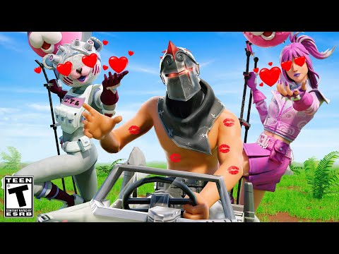 KNIGHT CONQUEROR - PLAYS KISS CHASING with GIRLS OBSESSED with LOVE.. Fortnite