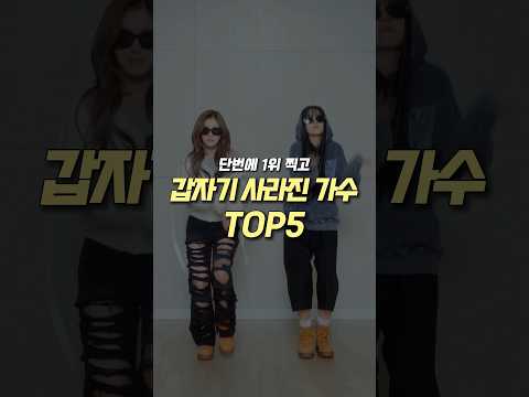 단번에 1위 찍고 갑자기 사라진 가수 TOP5