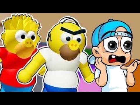 Los Piggy Simpsons nos  Atrapan | La Casa de los Simpsons en Roblox con los BEBECITOS