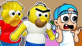 Los Piggy Simpsons nos  Atrapan | La Casa de los Simpsons en Roblox con los BEBECITOS