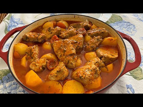 Albacore Guisado com Batata …Receita Simples e Deliciosa