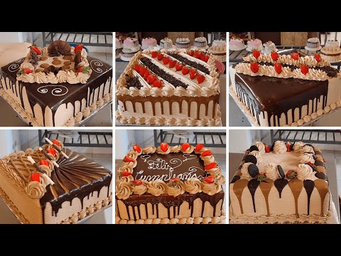 10 pasteles cuadrados de chocolate fáciles de decorar