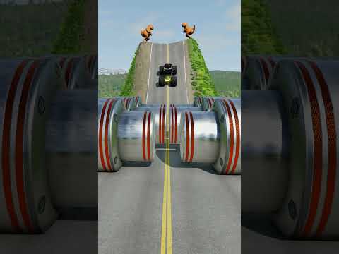 Cars & School Buses vs Hydraulic Crush - BeamNG.Drive