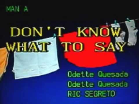 [26015] DON’T KNOW WHAT TO SAY (Ric Segreto) ~ 금영 노래방/KumYoung 코러스 Karaoke/Videoke