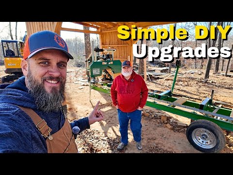 DIY Sawmill Upgrades - Custom Trailer, Log Turner, and More