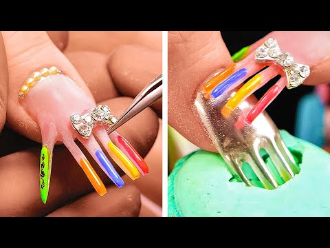 Ideias de manicure modernas e coloridas para suas unhas