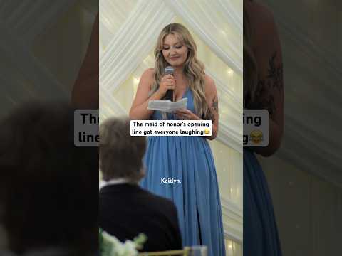 She set them up perfectly😂 #wedding #weddingspeech #weddingtoast
