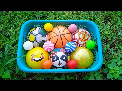 Mencari Bola Emoji, Bola Warna Warni, Bola Kejutan Mobilan, Ikan, Tayo, Popit,Bola Basket,Bola Sepak