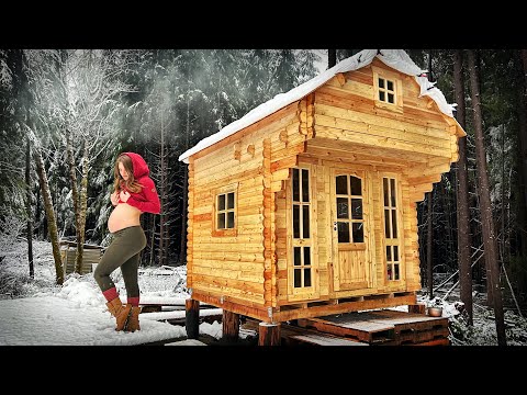 7 MONTHS PREGNANT & Off Grid - SNOW HITS US HARD | Foraging & Drying SEAWEED in BRICK OVEN - Ep. 148