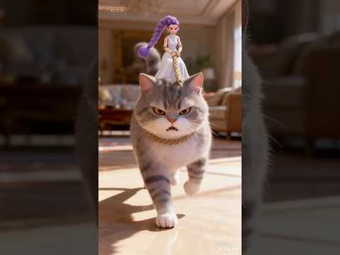 Rumi turns into a DOLL?! 🧸But Rumi's cat help her🐾 #kpop #rumi #ai #story #cat