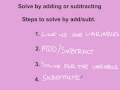 Solving Linear Equations: Adding and Subtracting Techniques