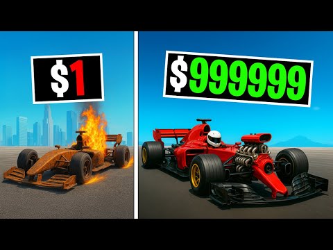 $1 to $1,000,000 F1 CARS in GTA 5 RP...