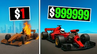 $1 to $1,000,000 F1 CARS in GTA 5 RP...