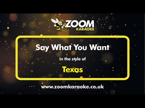 Texas – Say What You Want – Karaoke Version from Zoom Karaoke