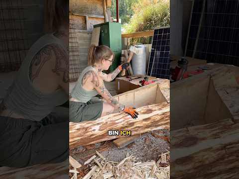 XXL Bierkühler aus Baumstamm?🫣 #baum #diy #baumstamm #hochlandrind #bierkühler
