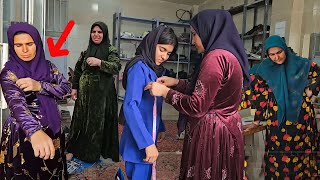 Fariba's joy at sewing her new clothes