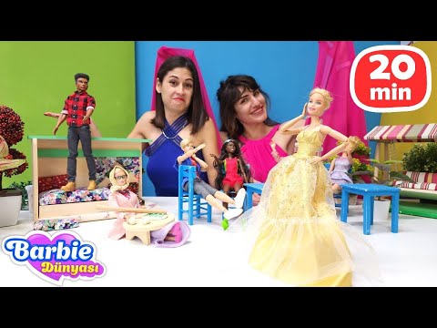 Ayşe ve Ümit ile Barbie oyunları! Barbie ve Ken ile kız videoları derlemesi!