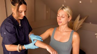 ASMR realistic upper body orthopaedic exam w gloves ✨ soft spoken medical roleplay and consultation