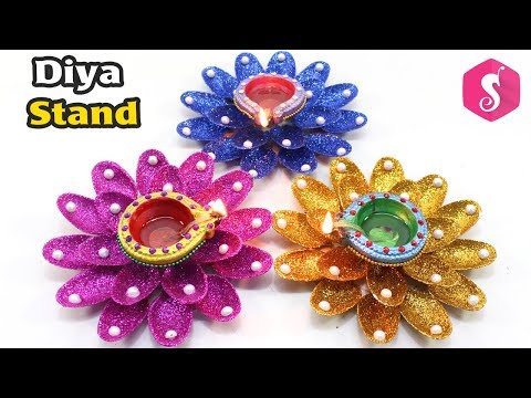 Diya Stand From Plastic Spoon | Diwali Diya Decoration idea | Sonali Creations