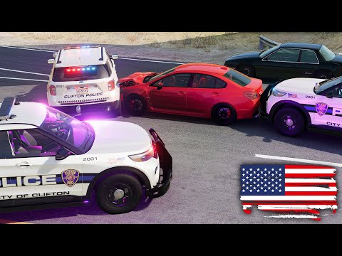 American Police Chases #17 - BeamNG drive