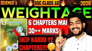science 1 weightage class 10 2026 ssc board, class 10 science weightage chapter wise marks 2026 ssc,