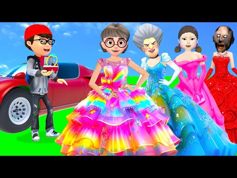 Scary Teacher 3D vs Squid Game Choose Wedding Dress Nice or Error 5 Times Challenge