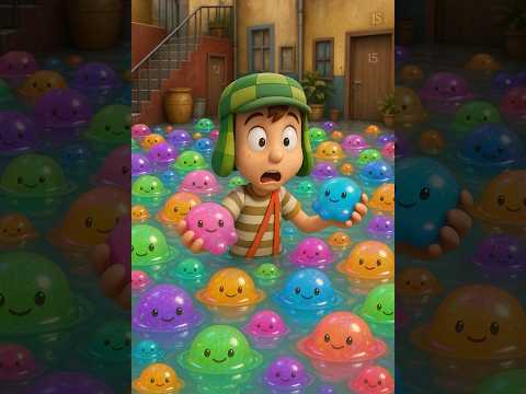"INVAISIÓN DE SLIME COLORIDOS EN LA VECINDAD DE EL CHAVO, ¿QUÉ SERÁ? 😮💥"