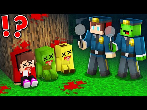 Who KILLED CHILDREN? JJ and Mikey Policeman INVESTIGATION in Minecraft Maizen!