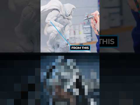Before & After Painting EPIC Moon Knight Statue 🤯
