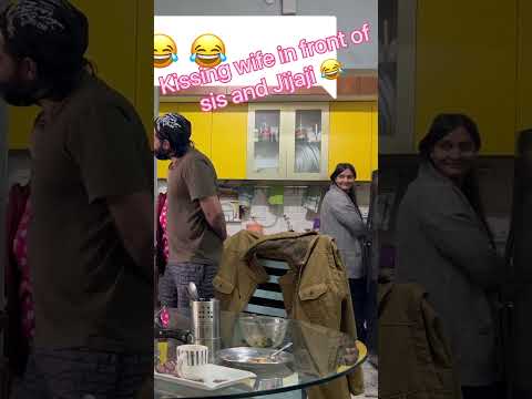 Kissing Prank on wife Part-1  #comedy #viral #kiss #shorts #youtubeshorts #ytshorts #trending
