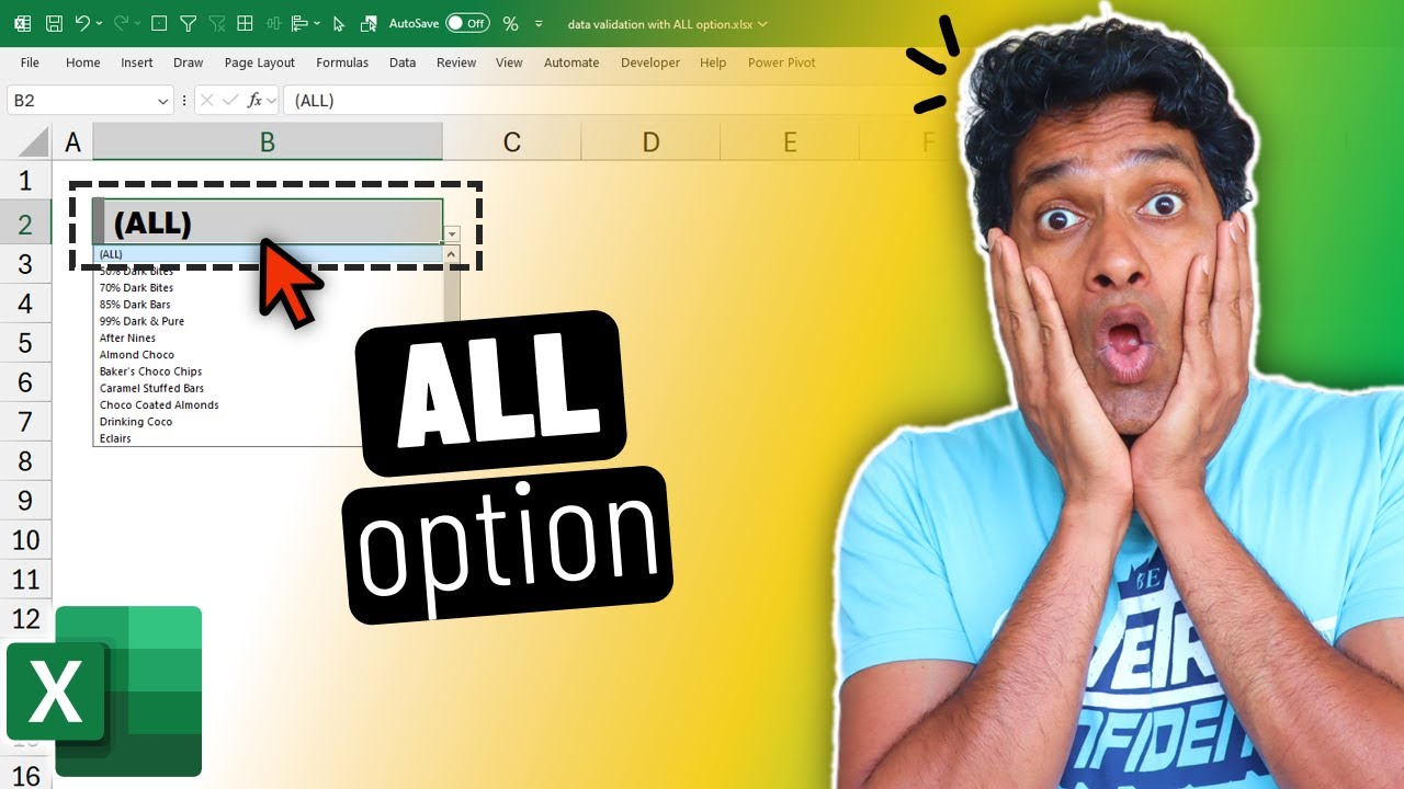 Get “ALL” Option in Excel Data Validation with this Crazy Trick