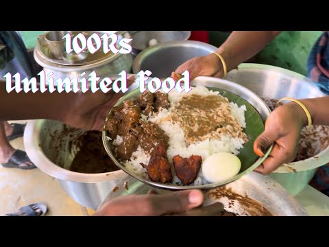 100 ரூபாய்க்கு அளவில்லா சாப்பாடு🤯 | @naveenvlogs30 | Tamil foodie