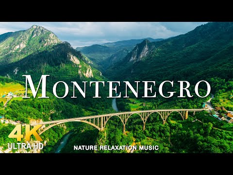 FLYING OVER MONTENEGRO (4K UHD) - Relaxing Music Along With Beautiful Nature | Videos 4K UHD