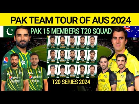 Pakistan Tour Australia 2024 | Pak Team 15 Members T20 Squad vs Aus 2024 | Pak vs Aus Series