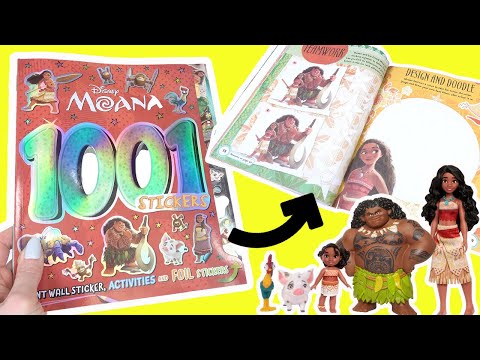 Moana 2 Movie DIY Activity, Coloring, Sticker Book with Simea, Maui, Pua Dolls