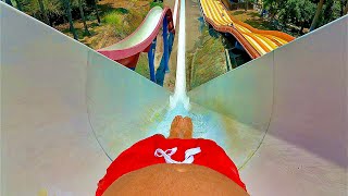 Volcano Blaster Water Slide at Six Flags Hurricane Harbor Mexico 