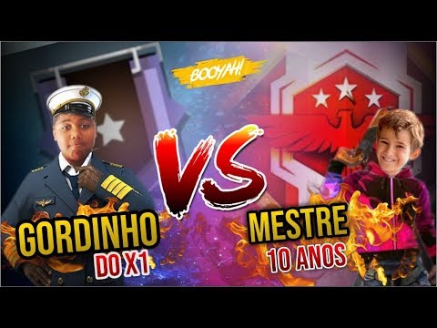 GORDIM DO X1 VS MESTRE DE 10 ANOS! O X1 MAIS EMOCIONANTE DO FREE FIRE.