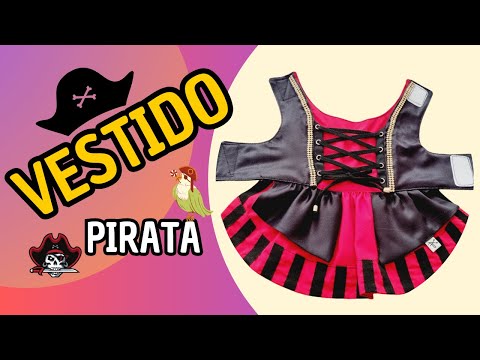 Como fazer vestido Pet| Molde na descrição| Vestido Pirata