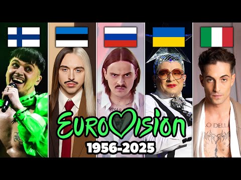 ТОП 100 песен ЕВРОВИДЕНИЯ по ПРОСМОТРАМ 1956-2025 | Все страны и выступления