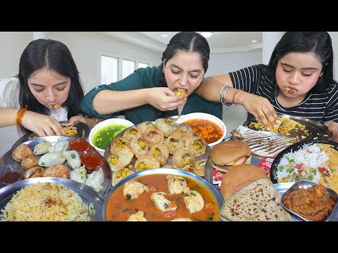 Big Bite👹 Food Challenge | Golgappa, Korean Spicy Momos, Burger, Mini Samosa, Kadhi Chawal, Biryani