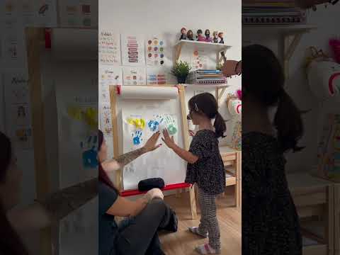 así le enseñamos a nuestra hija los colores primarios y secundarios #shorts #crianza